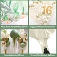 thumbnail image 2 of YANSION 16th Birthday Decorations for Girls, 16th Birthday Party Kit with Green Gold Happy 16th Birthday Banner, Green Sand White Gold Confetti Balloons, Number 16 Balloon Triangle Flag Banner, 2 of 8