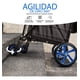 thumbnail image 5 of Carrito de Compras Plegable Compacto con Forro Impermeable Extraíble SereneLife, Ruedas Giratorias 360°, Marco de Acero Resistente a la Corrosión, Capacidad de 32 kg, Carrito Portátil, Azul, 5 of 5