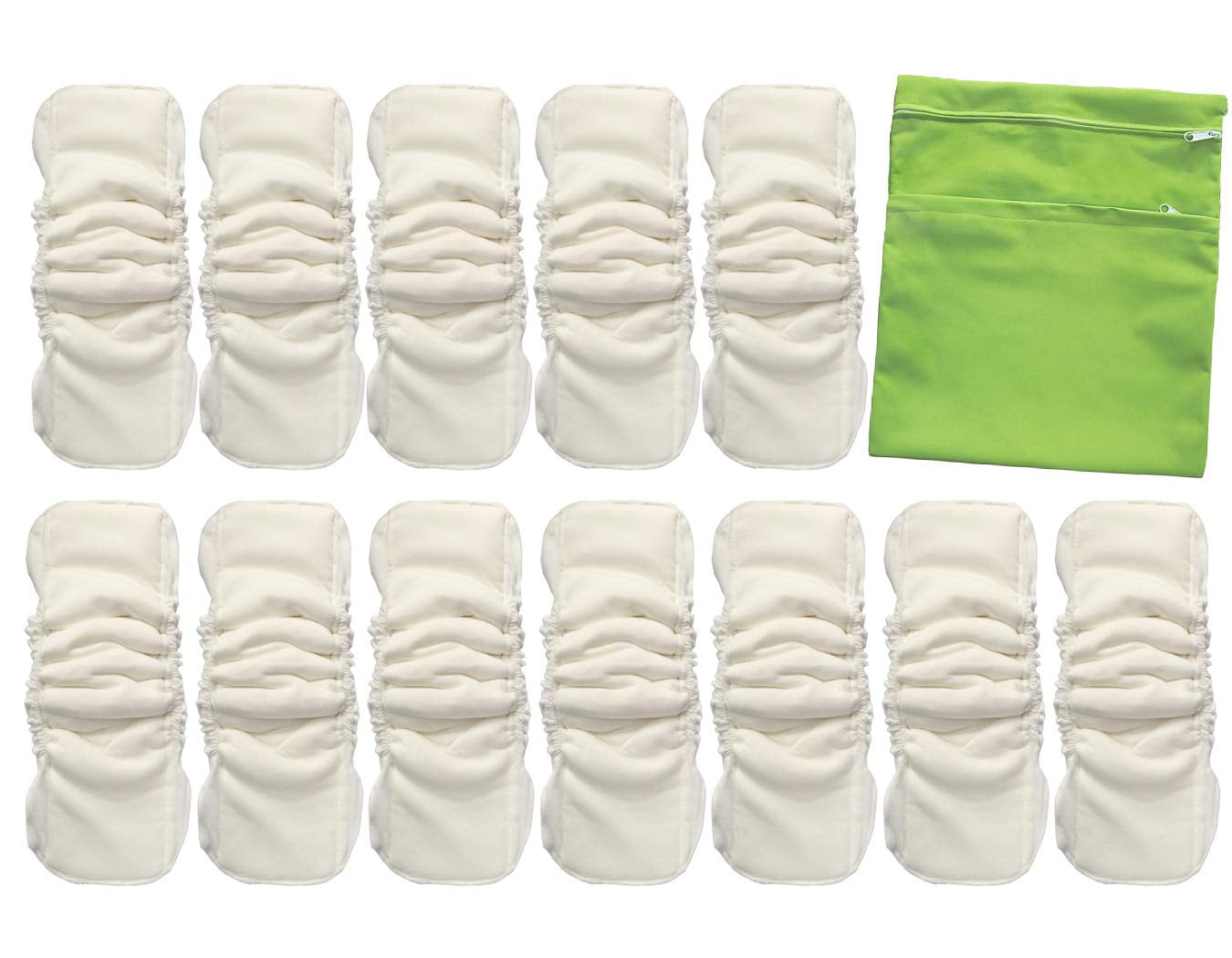 Soft 12 Layers Bamboo Fiber Insert Liners for Cloth Diaper Baby