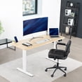 thumbnail image 2 of VIVO White Electric Stand Up Desk Frame Single Motor Standing Height Adjustable, 2 of 8