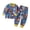 Dark Blue, variant on Girls Clothes Long Sleeve Dinosaur Ice Print Top and Pants Cotton Loungewear Set Girls Spring Outfits Yellow 6-12 Months