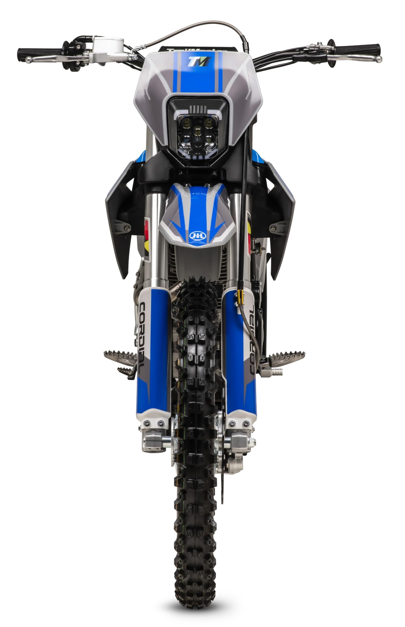 Trailmaster JHL Pro Series TM MX250 Dirt Bike Electric Start, Extended Frame, 21 inch Front tire, 35.4" seat Height Manual Trans (Blue)