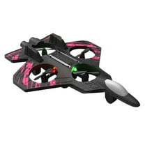 Skyriders RC Jet, 360 Flips Stunt Helicopter with LED Light, Remote Control Foam Hovering Airplane for Beginners (Pink)