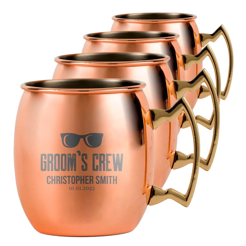 PERSONALIZED Ideal Custom Engraved Groomsmen GiftClassic Round Rolled