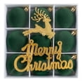 thumbnail image 2 of Flocked Christmas Ornaments Balls 9PCS/6cm Shatterproof Hanging Christmas Tree Decorations Ball, 2 of 9