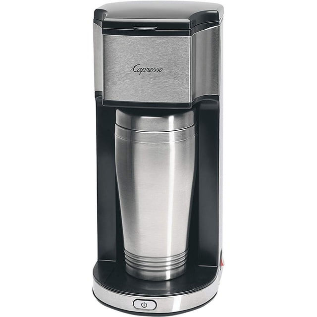 Capresso On-The-Go Personal Coffee Maker, Silver/Black