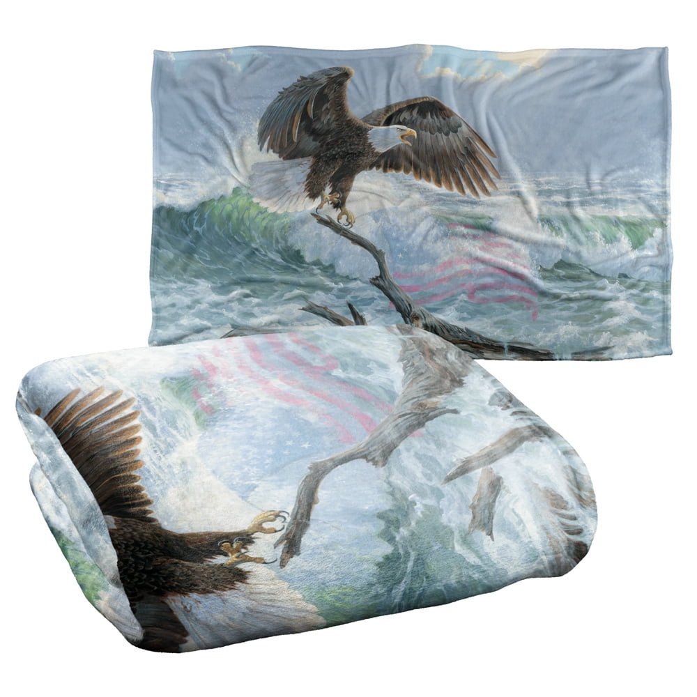 Wild Wings American Eagle Silky Touch Super Soft Throw Blanket 36" x 58"