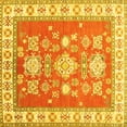 thumbnail image 1 of Ahgly Company Indoor Square Geometric Yellow Traditional Area Rugs, 5' Square, 1 of 4