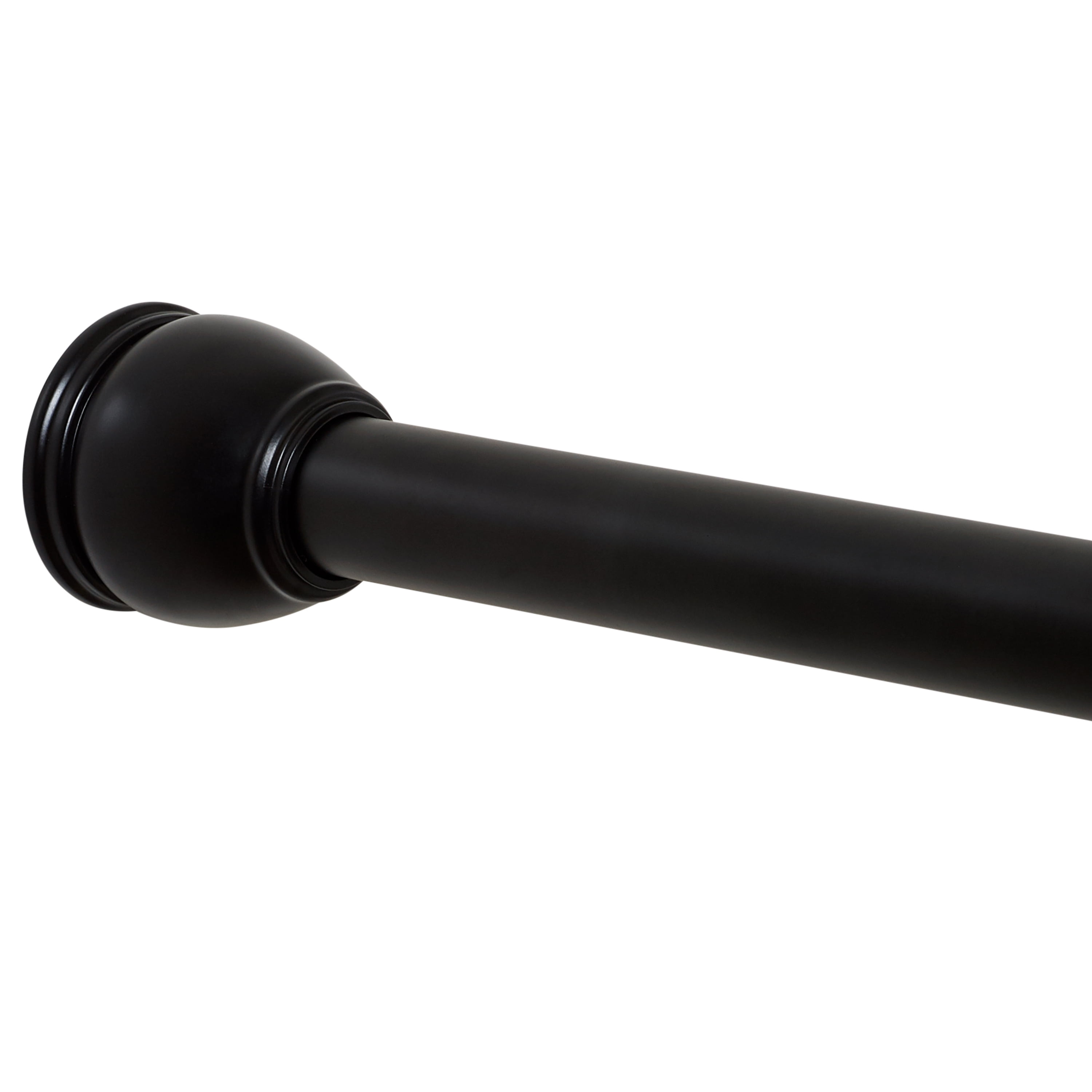 Matte Black Tension Shower Rod, 26" 76", Zenna Home NeverRust