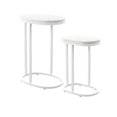 thumbnail image 2 of SEI Furniture Vicanno Terrazzo Outdoor Nesting Tables in White, 2 of 5