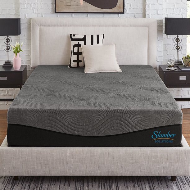 Slumber Solutions Active 14inch Charcoal Memory Foam Mattress Queen