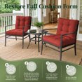 thumbnail image 6 of Pakunoda Outdoor Chair Cushions 39" X 20" X 4", Water & Fade Resistant Tufted Rocking Chair Cushions with Tie, Non Slip Seat and Seatback Patio Dining Chair Cushions, Terra Red, 6 of 6