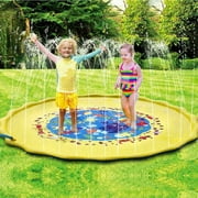 Tapis gonflable d'arrosage d'éclaboussure de 68 "pour des enfants, coussin de jet d'eau extérieur tapis d'eau de jardin