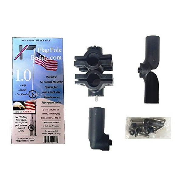RV Flag Pole Mount Set 1.0 inch by FlagPole Buddy for 12 Foot Tall