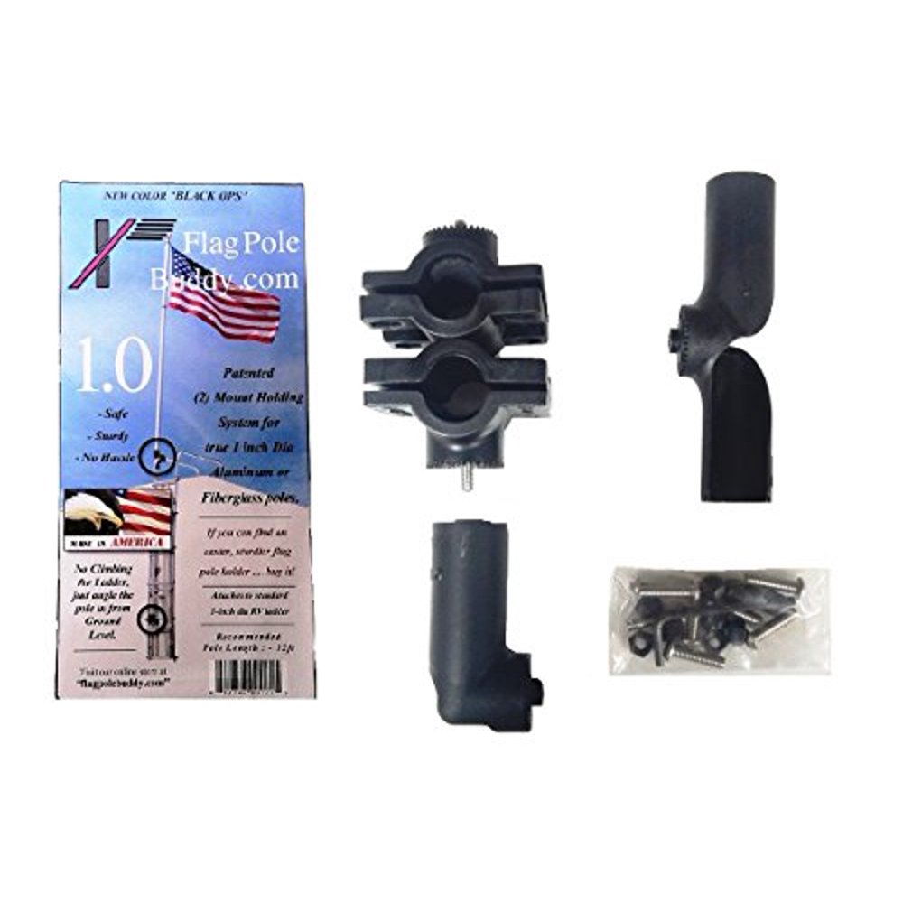 RV Flag Pole Mount Set 1.0 inch by FlagPole Buddy for 12 Foot Tall
