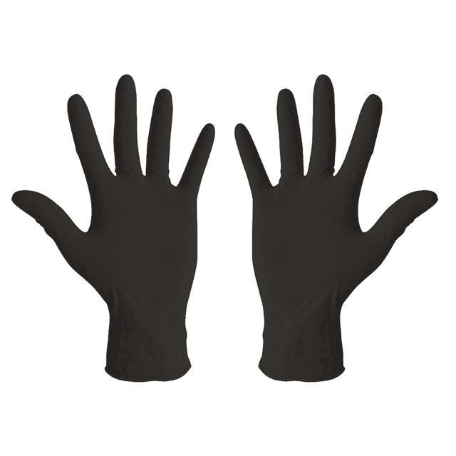 Guantes De Látex Negros Bajo En Polvo Ambiderm Plus 100 Pz Talla Mediano Color Negro Ambiderm Plus negro