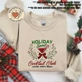 thumbnail image 2 of Embroidered Holiday Spirit Cocktail Club Shirt, Cocktail Club Christmas Shirt, Christmas Wine Shirt, Christmas Drinks Shirt, Christmas Party, 2 of 5
