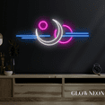 thumbnail image 2 of Glowneon Crescent Moon Neon Sign, Moon Led Sign, Galaxy Wall Decor, 2 of 4