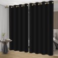 thumbnail image 6 of Nanqianyi Solid Color Blackout Curtains 96 Inches Long, Black Curtains 2 Panels Set, Thermal Insulated Grommet Drapes for Living Room Bedroom (W42 x L96 Inch, Black), 6 of 10