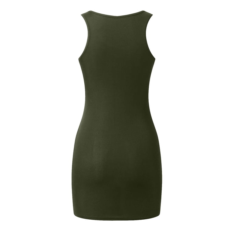 olive green tank top dress Baltic Born Womens Kade Bodycon Tank Dress | Olive