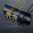 thumbnail image 4 of Stainless Steel Men's Cannabis Weed Marijuana Leaf Pendant Necklace,Stainless Steel Marijuana Weed Necklace Cannabis Leaf Pendant H6T0, 4 of 9