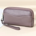 thumbnail image 2 of HAWEE Cellphone Wallet for Women Genuine Leather Clutch Purse Large Capacity Double Zipper Wristlet Wallet for Ladies, 2 of 9