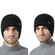 thumbnail image 4 of Gorro de invierno con forro de satén para mujer y hombre, gorro holgado con forro de seda para invierno, gorro de punto cálido con puños, 4 of 5
