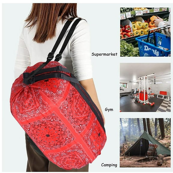 Pompotops Clearance Sales Portable Foldable Shopping Bag Large Capacity Tote Bag For Storage Reusable Grocery Bags Travel Bag