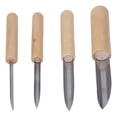 thumbnail image 1 of Coupe-Bordures, Acier Inoxydable 4 Pcs Outils en Argile Poterie Manche en Bois Semi-Rond Toucher Confortable pour, 1 of 8