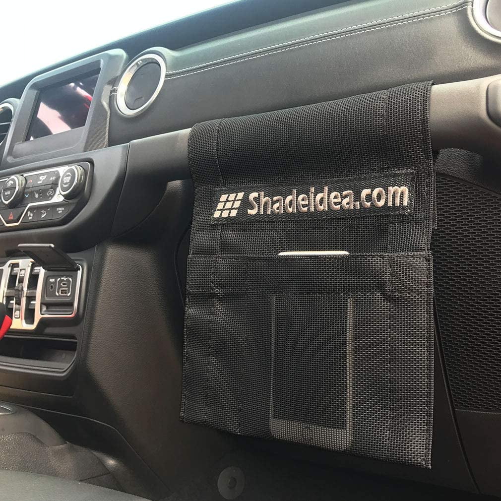 Shadeidea Jeep Wrangler Sunshade JL Unlimited (2018-Current) 4 Door Front and Rear-Black Mesh Screen Sunshade JLU Top Cover UV Blocker with Grab Bag-One time Install 10 Years Warranty