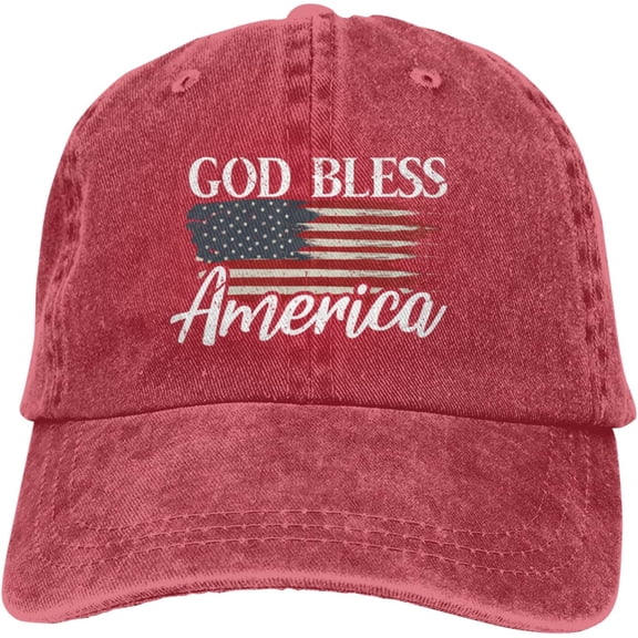 God Bless America Patriotic USA Baseball Caps Men Women Ball Hat Adjustable Trucker Hat