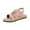 Pink, variant on Xfvqtps Flat Sandals for Women Knit Elastic Straps Slip on Crisscross Straps Open Toe Straw Weaving Sole Soft Non Slip Lightweight Comfortable Beach Summer Walking Sandals Black