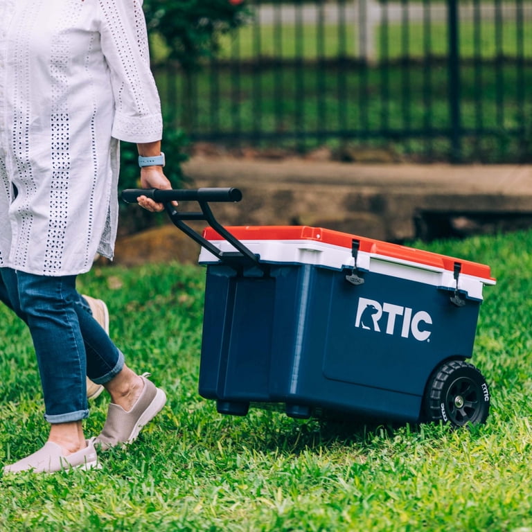 RTIC 52 QT Wheeled Hard-Sided Ice Chest Cooler, Ultra-Light, Fits