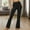 Black, variant on Women's High Waist Straight Leg Yoga Pants Workout Pants Gray XL
