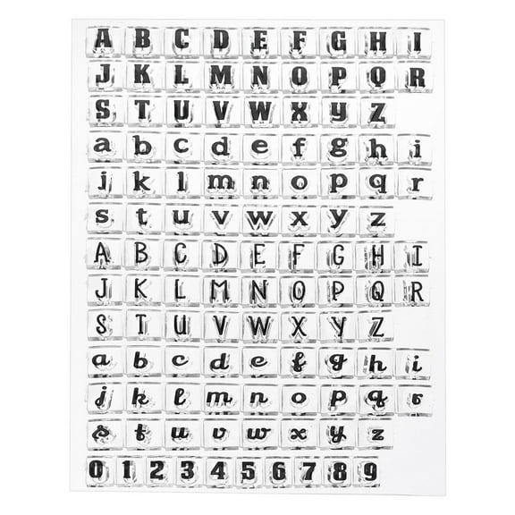 Transparent Silicone Stamps, 1 Pcs T9004 Letters Clear Stamps for Card Making Decoration DIY Craft, Clear