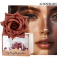 thumbnail image 4 of Sculpted Petal Highlighter Blush, Fine Shimmer Powder for Contouring & Highlighting, Long-Wearing Formula, Creates Dimensional Look, Elegant Rose Shape, Smooth Blendable, 4 of 5
