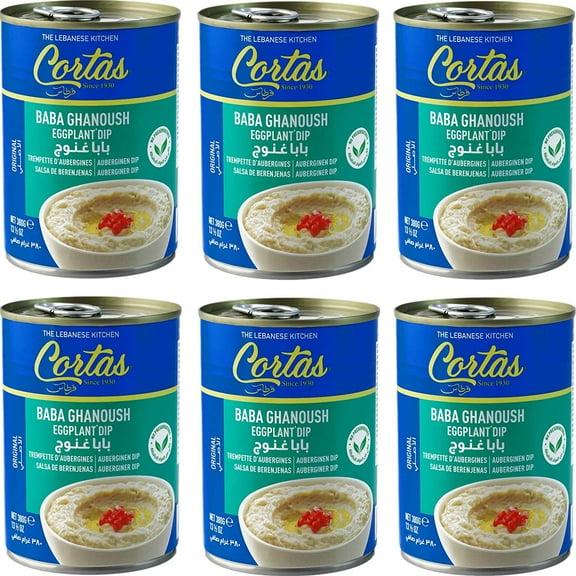 Cortas - Baba Ghanoush Eggplant Dip, 13 1/2 oz (pack of 6)