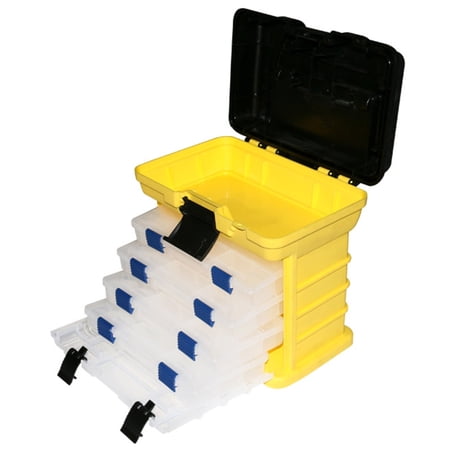 SIEYIO Tackle Protective Box Water Proof Pressure-proof Fishing Accessory Storage Container 4 Layer Fishing Lures Storage Case