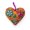 Mustard Yellow, variant on White Heart Ornaments, Multicolor Embroidered Wool Christmas Decor Fair Trade from Peru