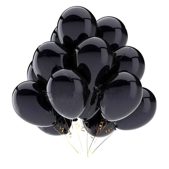 12 Pcs 12 Inch Thicken Latex Balloons Set for Wedding Birthday Party Favors with 10M Ribbon Black