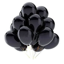12 Pcs 12 Inch Thicken Latex Balloons Set for Wedding Birthday Party Favors with 10M Ribbon Black