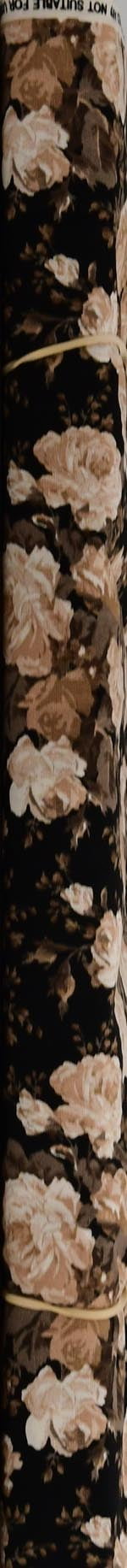 RTC Fabrics 100% Cotton Decor Noir Large Rose Fabric, by the yard