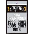 thumbnail image 2 of NBA San Antonio Spurs - Champions 17 Canvas Wall Poster, 14.725" x 22.375", 2 of 4