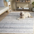 thumbnail image 3 of SAFAVIEH Mila Erksine Striped Polyester Area Rug, Beige/Blue, 5'3" x 7'6", 3 of 8