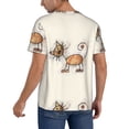 thumbnail image 2 of Rateoe Brown Cat Cartoon Pattern Men’s Baseball Short Sleeve Polo Shirt, Midweight Men's Shirt Golf Shirt Polo Shirts Quick Dry Short-Large, 2 of 7
