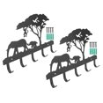 thumbnail image 4 of Raindrops  2 Sets Elephant Clothes Hook Wildlife Decor Decorative Wall Hooks Black, 4 of 8
