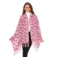 thumbnail image 3 of FORMRS Womens Scarf Winter Soft Long Big Warm Shawls Wrap Tassel Scarves, Strawberry Bliss, 3 of 9