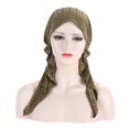 thumbnail image 2 of Babysbule Hats for Women Winter Women Solid India Muslim Ruffle Chemo Hat Headwear Wraps Turbans Beanie Cap Headwraps, 2 of 3