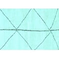 thumbnail image 1 of Ahgly Company Indoor Rectangle Solid Light Blue Modern Area Rugs, 7' x 10', 1 of 4