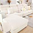 thumbnail image 2 of Universal Sofa Cover, Anti-Slip L Shape Sectional Couch Slipcover, Stretch Couch Cushion Chaise Cover (Ivory White, M Size Back Cover ), 2 of 5